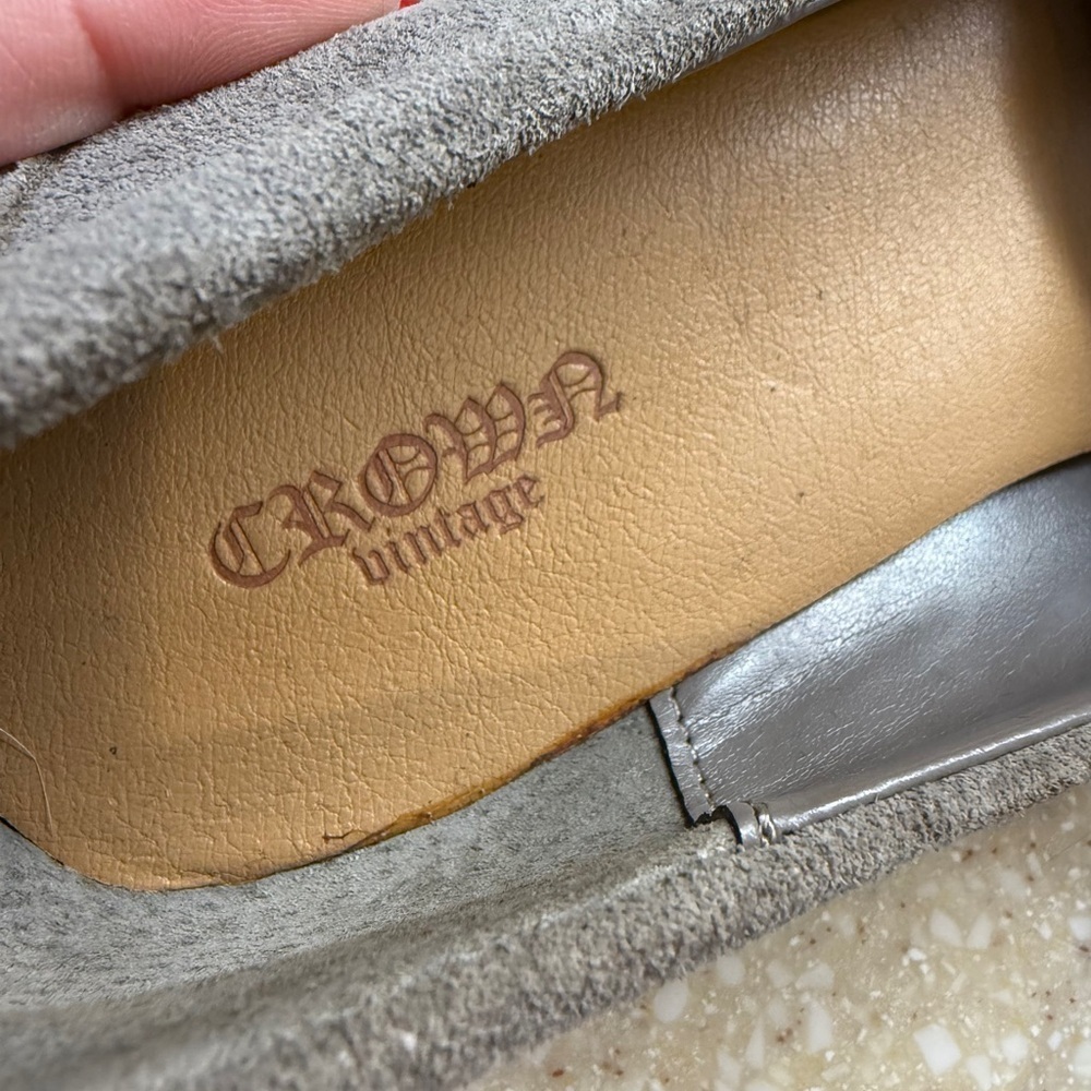 Crown Vintage Suede Gray Tassel Loafers Women’s Sz 7 - Picture 6 of 12